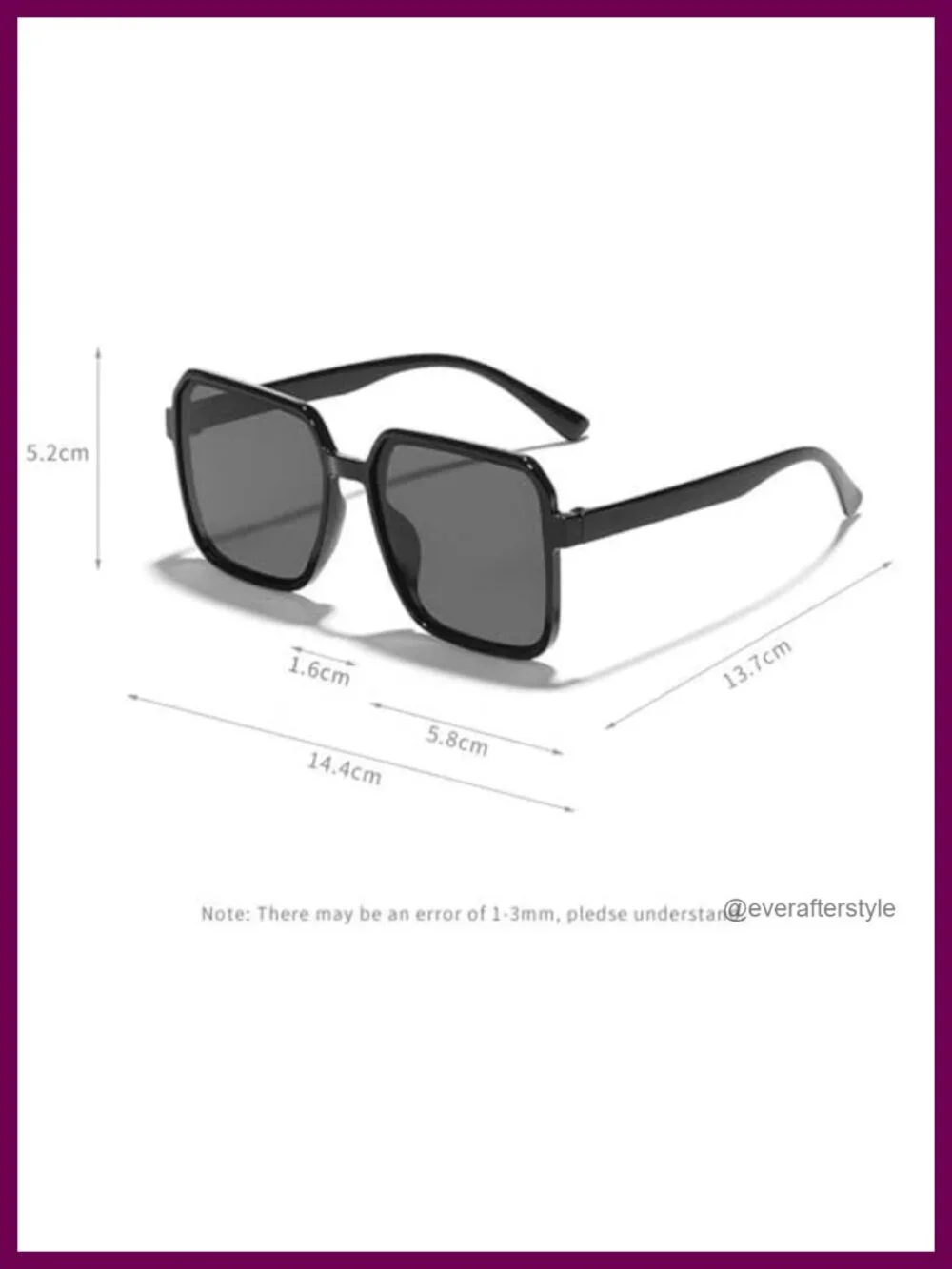 Vintage Oversized Square Sunglasses Women UV400 Fashion Shades